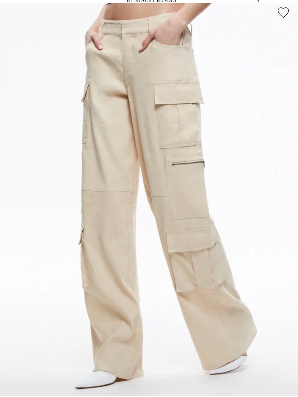 Alice + Olivia Tan Cargo Pants with Multiple Pockets
